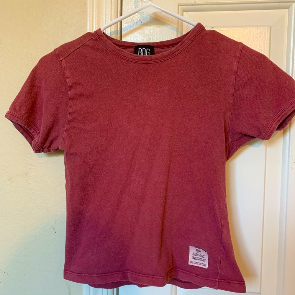 BDG burgundy crop top